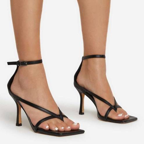 EGO  Eve Square Toe Strappy Heeled Sandals Heels Black, size US 6 (UK 4)