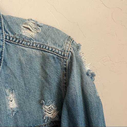 BP Super Distressed Soft Denim Trucker Jacket