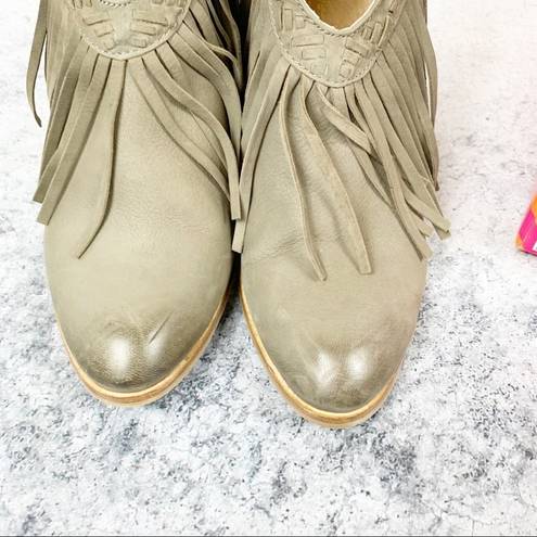 Seychelles  World Tour Booties Fringe in Taupe