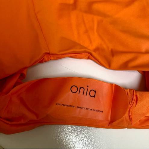 ONIA NWT  Sabrina Bikini Bottom Swim Bright Neon Orange Persimmon Beach size XL