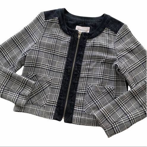 BCBGeneration  | Plaid & Denim Zip Up Jacket 10