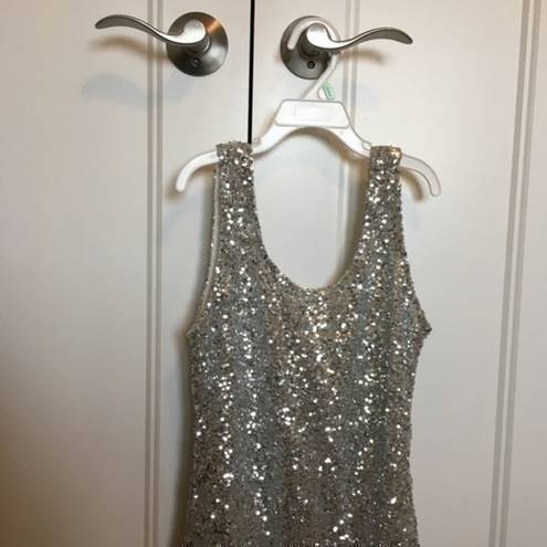 Alythea  silver sequined mini dress size medium