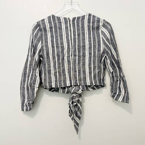 L'Academie NWT L’ACADEMIE Adalene Blouse in Navy & White Stripe Small