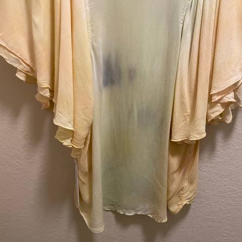 Young Fabulous and Broke  Tie Dye Boho V-Neck Butterfly Sleeve Blouse Size XS NEW