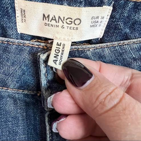 Mango MNG  Angie Boyfriend Distressed Denim Jeans