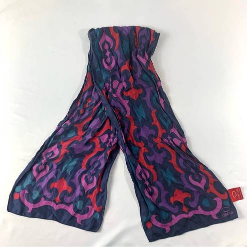 Oscar de la Renta  Silk Scarf - Abstract & Heart Print