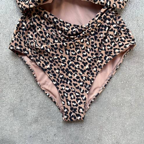 Aerie Leopard Print One Piece Full Overage SwimSuit