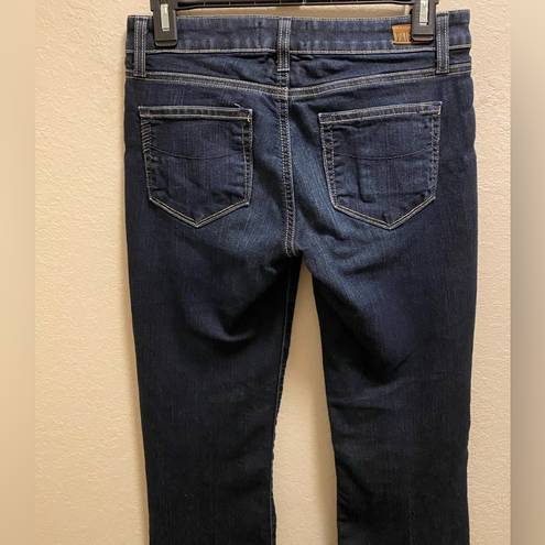 Paige  Skyline Blue Dark Wash Bootcut Mid Rise Jeans Size 27 In Michelle