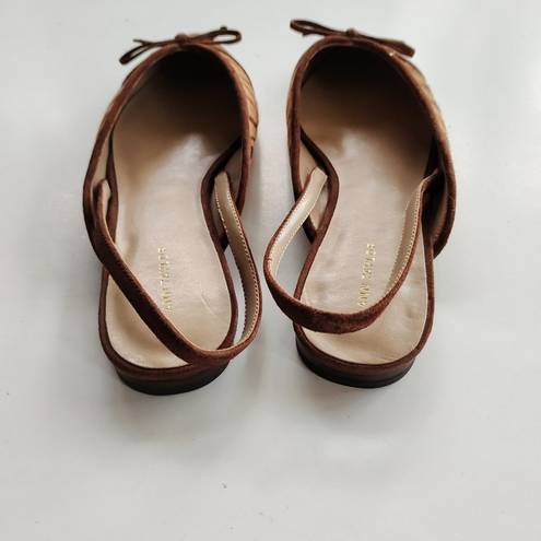 Ann Taylor NEW  Brown Zebra Print Calf Hair Fur Pointed Toe Flats WOMENS SIZE 7M