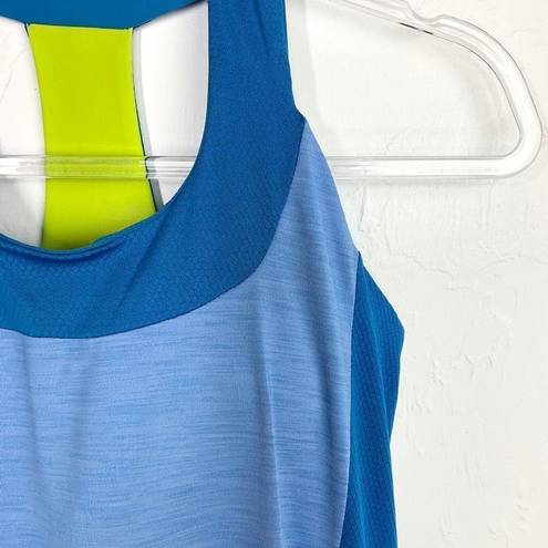 Azure Moxie Cycling  Blue T-back Tank Top Medium NWT