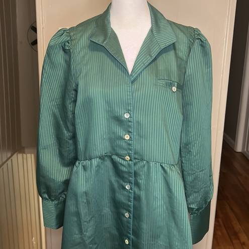 Tuckernuck  The Striped Florence Shirt Dress Blue And Green Stripe New Size Small