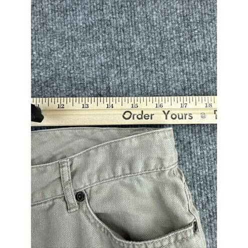 J.Jill  Chambray Pants Womens 12 Beige Lightweight Zip Fly Pockets Straight Leg