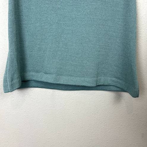 St. John  Santana Knit Sleeveless Tank Top  Size S Teal Scoop Neck Shell USA