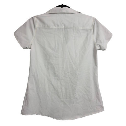 Kuhl  Top Shirt White Short Sleeve Button Up Front Pocket Lightweight Outdoor S