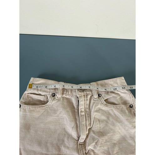 American Eagle  womens short size 000 highest rise mom cream jeans distressed