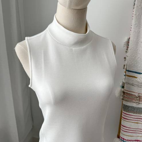 Spanx  AirEssentials Powder White Soft Sleeveless Mock Neck Top Women’s Size XS