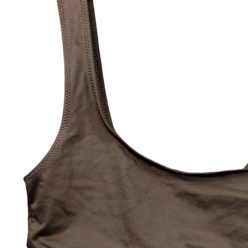 SKIMS NWT  Swim Tank Bikini Top Cocoa Size Large SW-TNK-0743