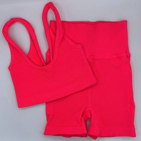 Free People NEW Set!  Movement XS/S Happiness Runs Scoop Neck Sports Bra Shorts