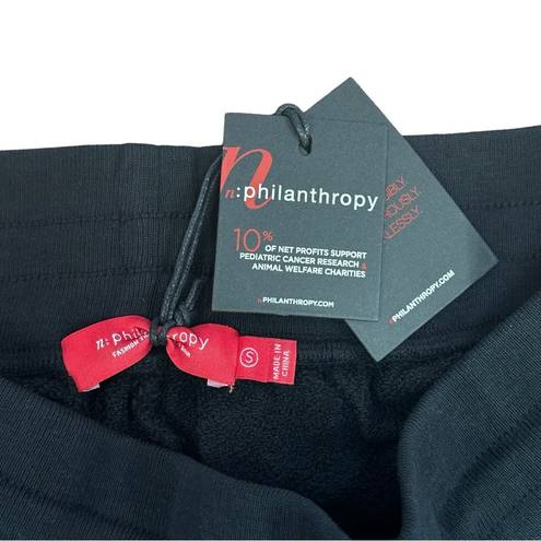 n:philanthropy NEW  small black distressed tie waist gradient coco shorts