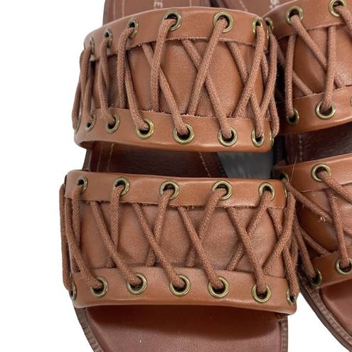Kelsi Dagger  brown slip on leather sandal