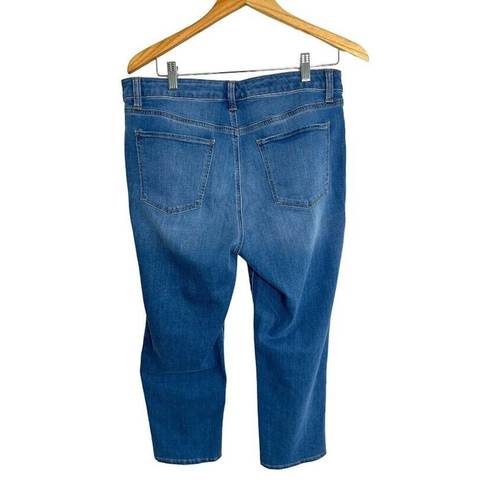 Talbots  Womens Denim Jeans Straight Leg Crop Blue Womens Size 10 Stretch