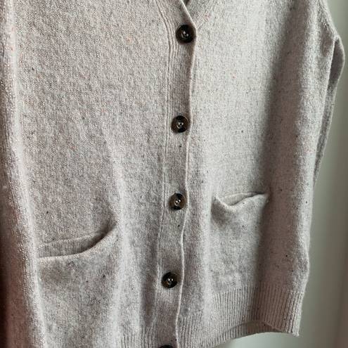 H&M  Metallic Confetti Dot Wool Cardigan Sweater (S) Oatmeal