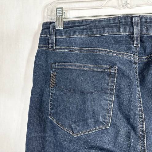 Paige  Jeans Size 30 Navy Blue Skyline Skinny Mid Rise Stretch Cotton Denim 485