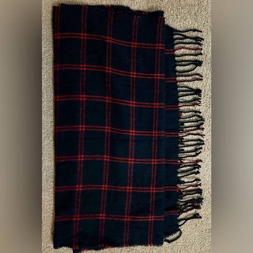 Forever 21  Navy Blue & Red Plaid Scarf/Shawl