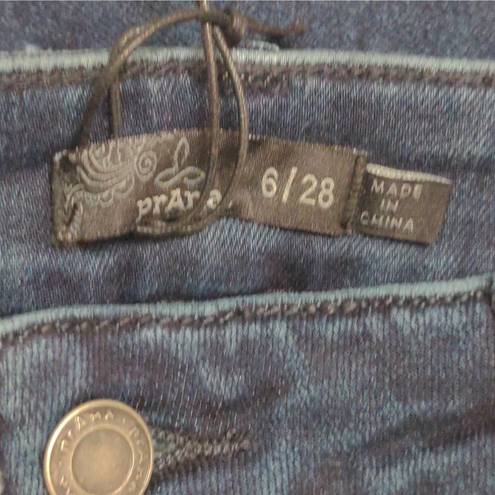 prAna  Buxton Jean Deep Blue Slim Boyfriend Button Fly Organic Cotton 6/28 New