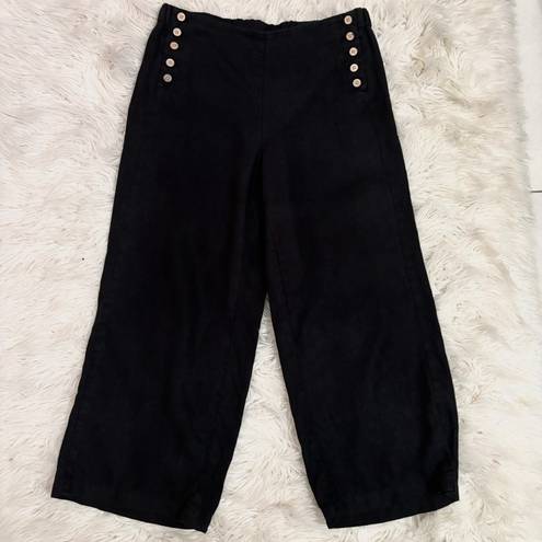 J.Jill  Love Linen Black Wide Leg Pants