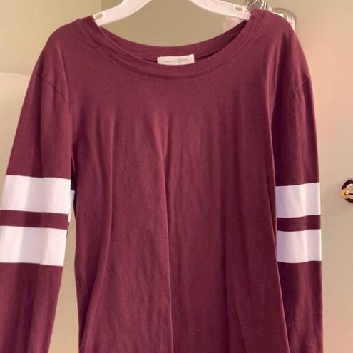 Treasure & Bond  Long Sleeve Maroon Tee