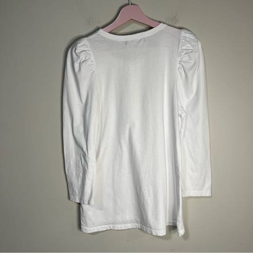 Tuckernuck  Pomander Place Vesty Long Sleeve Crewneck Top White Size Meddium