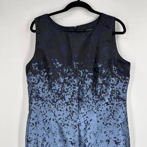 Mario Serrani  Womens Sleeveless shimmer Pleated Midi Dress Blue Size 14 Party