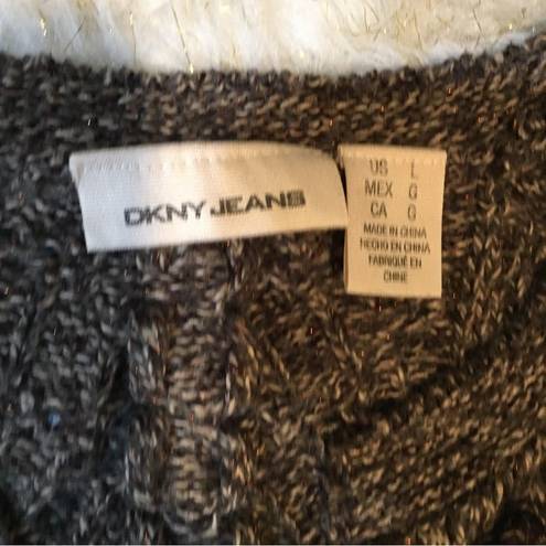 DKNY Authentic  COPPER GLITTER BABY DOLL SWEATER! So cute