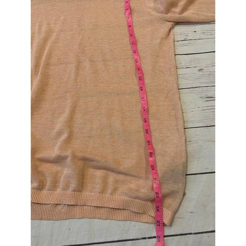 Maison Scotch  Sheer Peach Cover Up Long Sleeve Sweater Size 3 (medium 8)