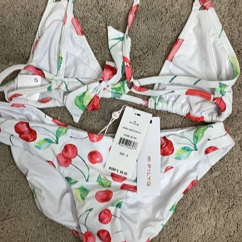 PilyQ New.  cherries bikini set. Small. MSRP $144