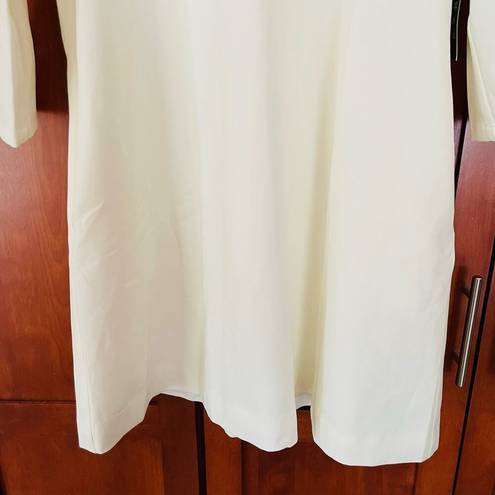 Tuckernuck  Daphne Dress Off White Stretch Crepe Bow Tie Size Medium NEW