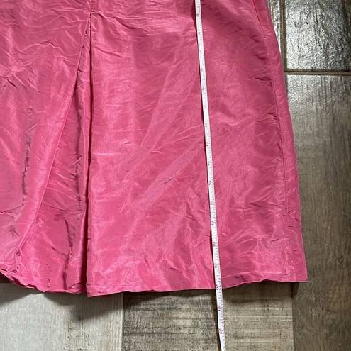 J.Crew  Pink Silk Pleated A-Line Skirt size Box Pleat Business Casual size 6