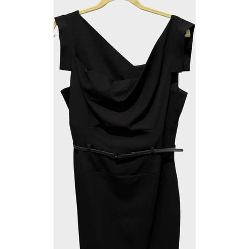 Black Halo NWT  'Jackie' Belted Gabardine Sheath Dress (12)