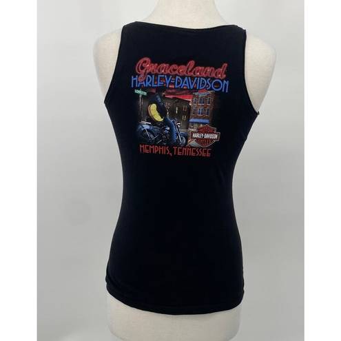 Harley Davidson  Tank Top Graceland Graphic Logo Memphis Tennessee Womens Small