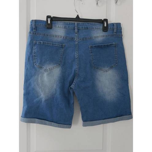 Bermuda Blue Faded Denim  Shorts M