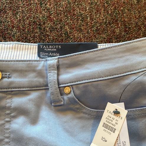 Talbots NWT  slim ankle jeans 10P