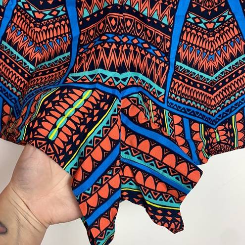 Alexis Tribal Aztec Boho Multicolored High Rise Shorts