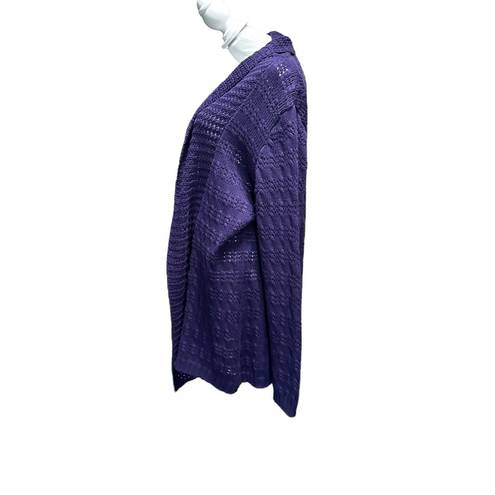 Coldwater Creek  women's size large 14-16 purple knit long cardigan