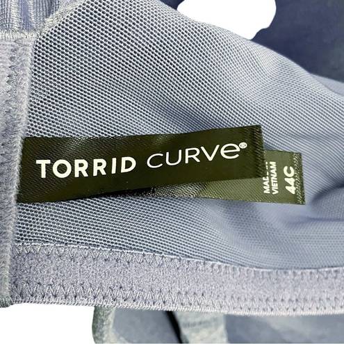 Torrid NWT  Full-Coverage Balconette Lightly Lined Back Smoothing Bra Blue Sz 44C