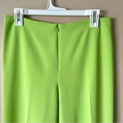 Joseph Ribkoff  | Lime Green Wide Leg Trouser Dress Pants Sz 8