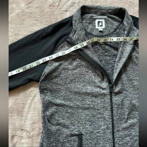 FootJoy  Women’s Jacket Heather Gray Black Full Zip Stretch Active Golf Sz L