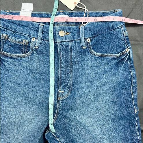 Good American  Good Classic Raw Hem High Waist Slim Jeans Blue940