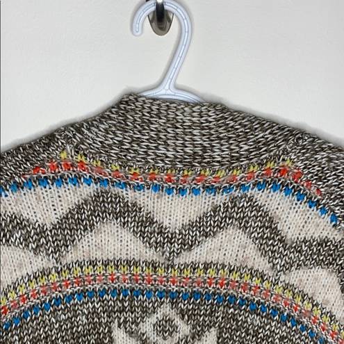 American Eagle  tribal poncho short sleeve sweater size S