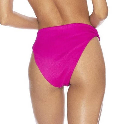 Beach Riot NEW  High Waisted Swim Bikini Bottom Fuchsia Rose Pink Small Medium